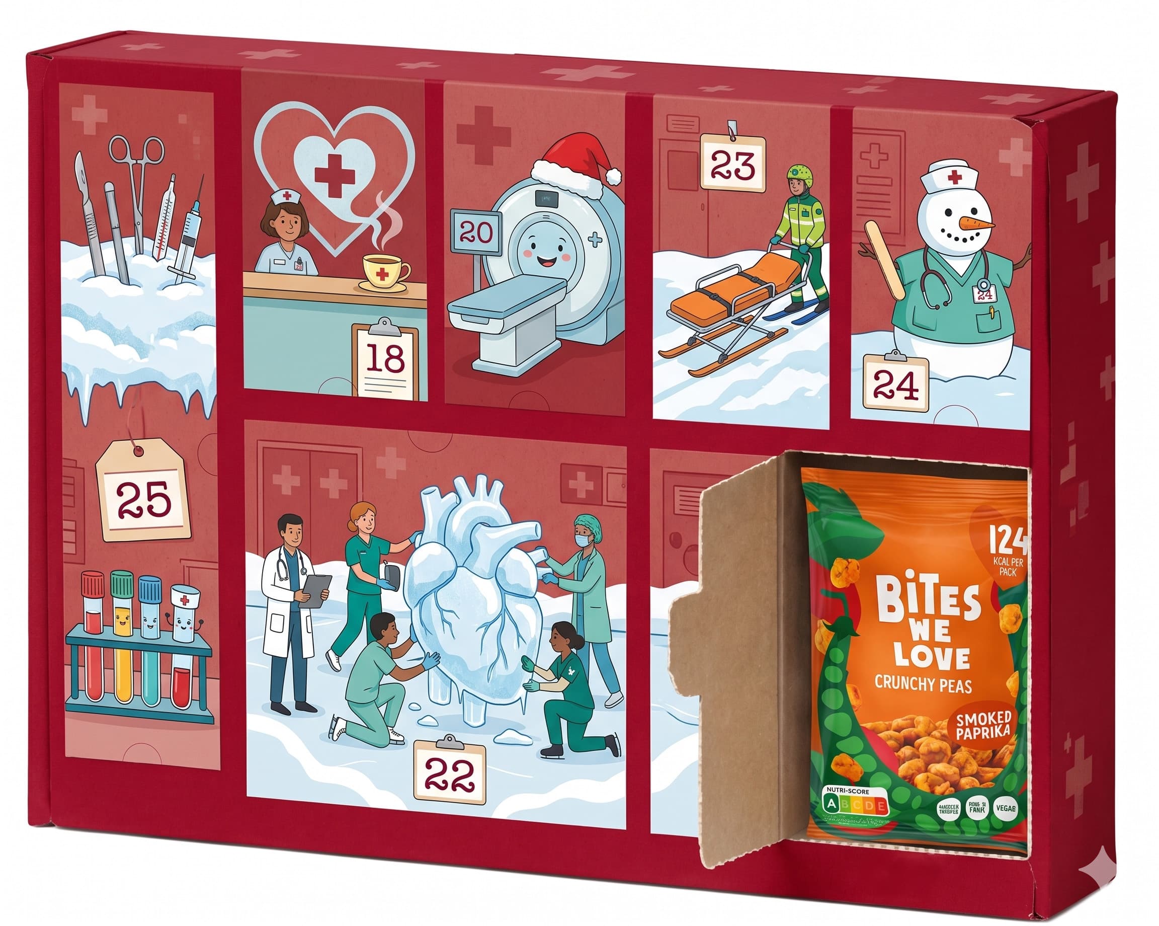 Adventskalender kerstpakket laten maken Adventskalender kerstpakket laten maken met feestelijk design voor medewerkers